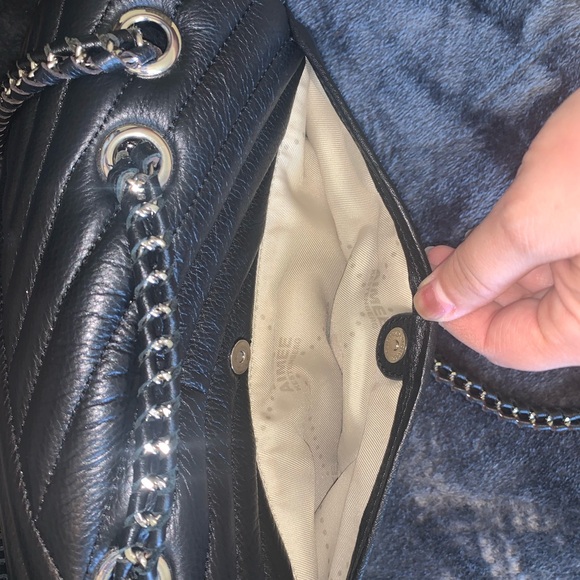 👛Aimee Kestenberg Black Leather Crossbody or shoulder length & Dust Bag 🌸 - Picture 8 of 8